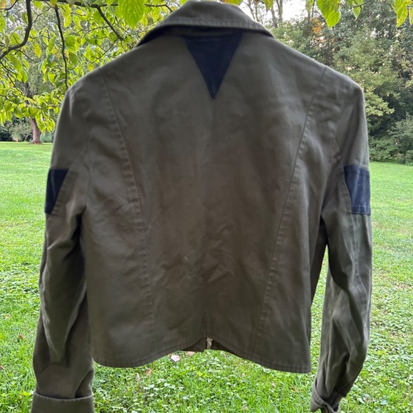 Veda Olive Green and Black ligjtweight Jacket Size S - Picture 2 of 3